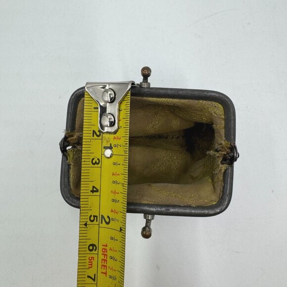 Vintage Leather Worn Coin Purse Tooth Pouch 1900's Era 3" x 2" - Picture 11 of 15